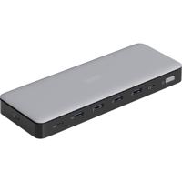 DIGITUS USB-C docking station - 13-poorten - 3x HDMI, 2x Displayport UltraHD 4k/60Hz - 1x USB-A 3.2 Gen2, 1x USB-C 3.2 Gen2, 3x USB-A 3.2 Gen1-1x 2,5G RJ45-1x 3,5mm audio - Grijs - thumbnail