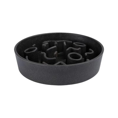 District 70 Bamboo slowfeeder donkergrijs voor de hond 28 cm