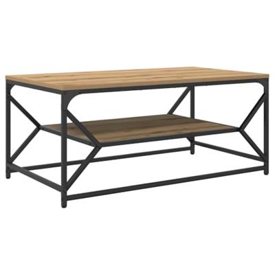 Salontafel artisanaal eikenkleurig 90 x 50 x 40 cm