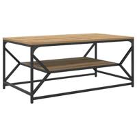 Salontafel artisanaal eikenkleurig 90 x 50 x 40 cm - thumbnail