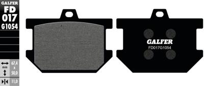 GALFER remblokken "fd017" brake pad fd017 g1054 organic