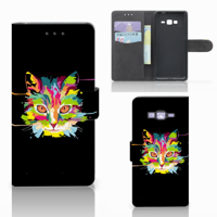 Samsung Galaxy Grand Prime | Grand Prime VE G531F Leuk Hoesje Cat Color - thumbnail