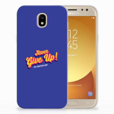 Samsung Galaxy J5 2017 Siliconen hoesje met naam Never Give Up Samsung Galaxy J5 2017 Siliconen hoesje met naam Never Give Up
