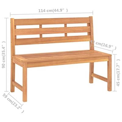 Tuinbank 114 cm massief teakhout - thumbnail