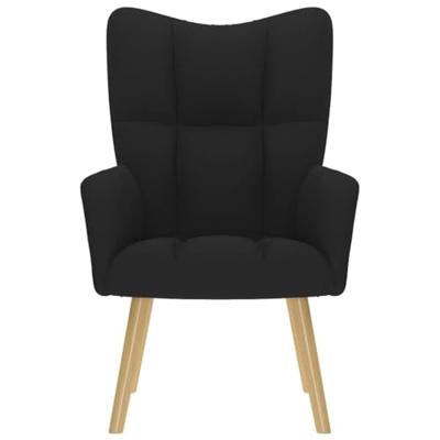 Relaxstoel stof zwart
