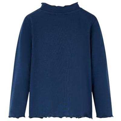 Kindershirt lange mouwen ballerinaprint 116 marineblauw