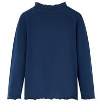 Kindershirt lange mouwen ballerinaprint 116 marineblauw - thumbnail