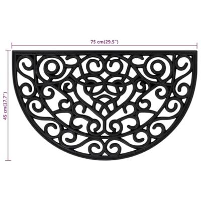Deurmat halfrond 45x75 cm rubber Deurmat halfrond 45x75 cm rubber