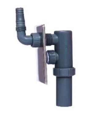 Kirchhoff ECO-SAVE kunststof inbouw wassifon grijs, DN40 mm, RVS afdekking, met 3/4" apparaataansluiting - 98839319