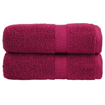 VidaXL Premium washandjes solund 2 stuks bordeaux 30x30cm 600 g/m²