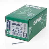 200 Spax schroeven 4,5x50mm deeldraad verzonken kop T20 - thumbnail
