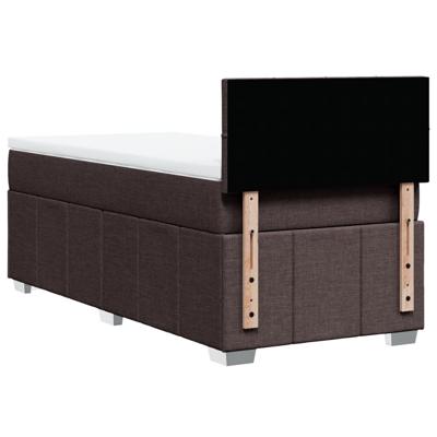 Boxspring met matras stof donkerbruin 80x200 cm