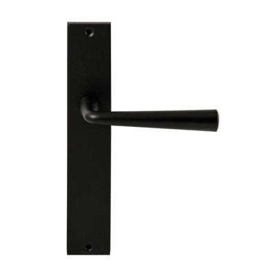 Hardbrass Deurkruk Mikonos op rechthoekig langschild blind - zwart Hardbrass Deurkruk Mikonos op rechthoekig langschild blind - zwart