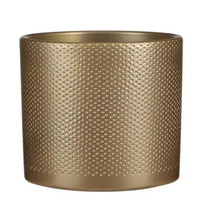 Era pot round gold relief H17,5 x D19,5 cm stenen binnenpot Mica Decorations - Mica decorations