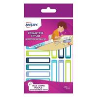 Avery Family mini naametiketten, ft 5 x 1 cm, blauw/groen, ophangbare etui met 30 etiketten - thumbnail