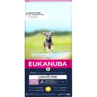 Eukanuba Puppyvoer graanvrij met kip voor kleine en middelgrote rassen - droog voer zonder granen voor junior honden, 12 kg - thumbnail