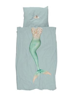 Snurk Mermaid Aqua dekbedovertrek