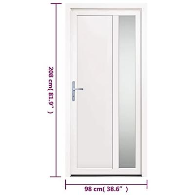 Voordeur 98x208 cm PVC wit