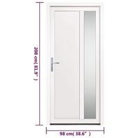 Voordeur 98x208 cm PVC wit - thumbnail