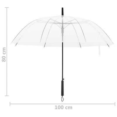 VidaXL Paraplu 100 cm transparant - thumbnail