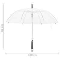 VidaXL Paraplu 100 cm transparant - thumbnail
