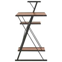 Bureau met schap 116x50x93 cm zwart en bruin - thumbnail