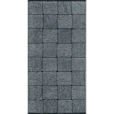 Cawö Cawö Black&White 6281 zwart/wit Handdoek 50x100