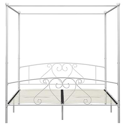 Hemelbedframe metaal wit 180x200 cm