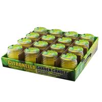 Citronellakaars in Glazen Pot 8.5 cm - thumbnail