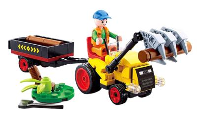 Sluban Farm tractor met boomstammen (m38-b0777)