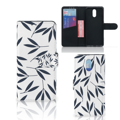 Nokia 2.3 Hoesje Leaves Blue Nokia 2.3 Hoesje Leaves Blue