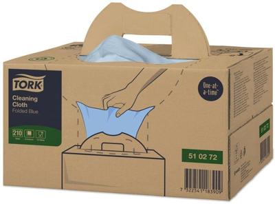 Reinigingsdoek tork w7 dispenserdoos 1laags blauw Reinigingsdoek tork w7 dispenserdoos 1laags blauw