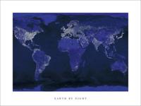 Kunstdruk Earth by Night 80x60cm - thumbnail