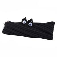 2 PC'S leuke nieuwigheid Candy kleuren rits monsters potlood zak meisje jongens school pen tas (zwart) - thumbnail