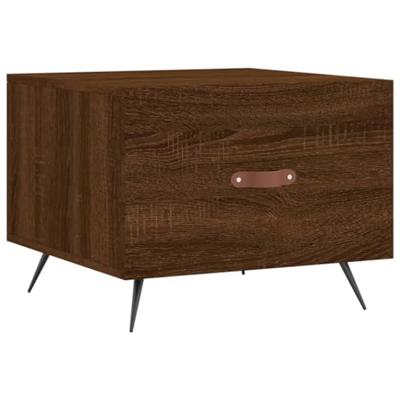 Salontafels 2 st 50x50x40 cm bewerkt hout bruin eikenkleur