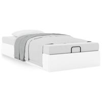Bedframe zonder matras 100x200 cm kunstleer wit - thumbnail