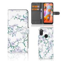 Samsung Galaxy M11 | A11 Uniek Hoesje Blossom White - thumbnail