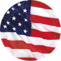 Amscan feestborden USA 26,7 cm 8 stuks - thumbnail