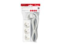 Equip 245550 power strip, 3 ac outlet(s) indoor, type f, type f, 1.5 mm², 1.5 m, white - thumbnail