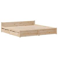 Bedframe zonder matras massief grenenhout 200x200 cm - thumbnail