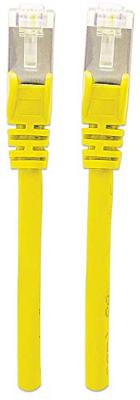 Intellinet 737104 RJ45 Netwerkkabel, patchkabel CAT 6A S/FTP 20.00 m Geel Folie afscherming, Afscherming gevlochten, Halogeenvrij 1 stuk(s)