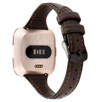 Voor Fitbit versa Razy paard textuur lederen riem (koffie) - thumbnail