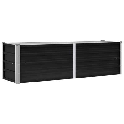 VidaXL Plantenbak verhoogd 160x40x45 cm gegalvaniseerd staal antraciet VidaXL Plantenbak verhoogd 160x40x45 cm gegalvaniseerd staal antraciet