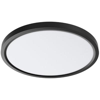 LED Plafondlamp - Brinton Jin - 36W 3960lm - 865 Helder/Koud Wit 6500K - Ø400 mm - Opbouw - Rond - Zwart