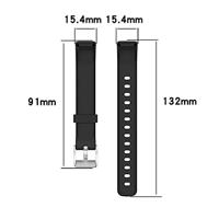 Fitbit Luxe - Sportbandje met gesp - Maat: Large - Grijs - thumbnail