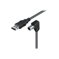 USB 2.0 kabel A stekker op B hoekstekker 2,0 m - thumbnail