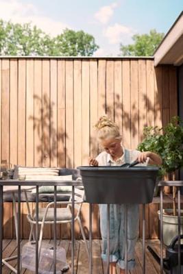 Elho green basics balcony grow set 55 living black