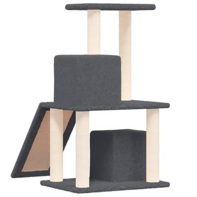VidaXL Kattenmeubel met sisal krabpalen 82 cm donkergrijs - thumbnail