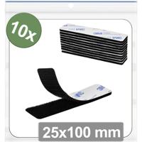 Quadrios 25CA654 Klittenband punten Om vast te plakken Haak- en lusdeel (l x b) 25 mm x 100 mm Zwart 10 stuk(s) - thumbnail