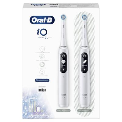 Oral-B iO 7n - Elektrische Tandenborstels Duoverpakking - Wit Oral-B iO 7n - Elektrische Tandenborstels Duoverpakking - Wit